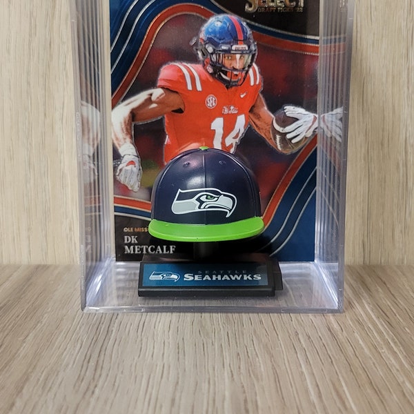 Seattle Seahawks DK Metcalf Mini Hat Sports Box, Collectible Memorabilia, Gift for Football Fans