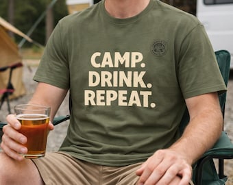 Camp Drink Repeat Vanlife T-Shirt – Campervan Road Trip Tee