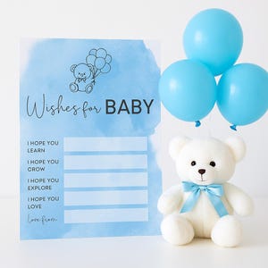 Baby-Party-Spiele für Jungen / druckbares blaues Aktivitätspaket / Ratschläge, Wünsche, Vorschauen - Sofort-Download PDF (passende Artikel finden Sie in meinem Artikel