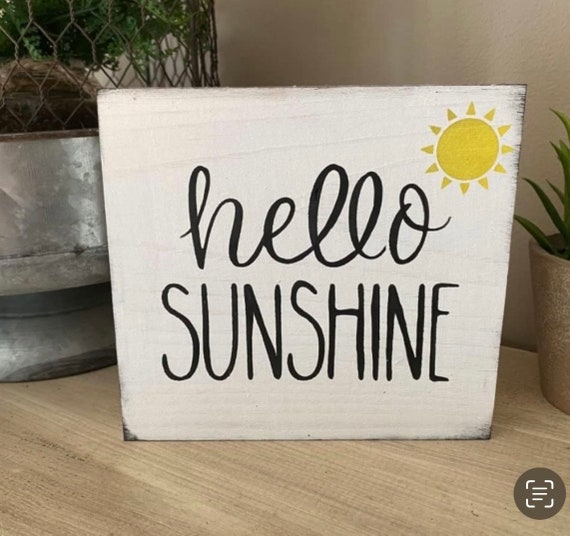 Hello Summer decor farmhouse tier tray block wood block signs