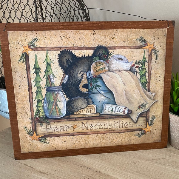 Bear Bathroom Decor Etsy