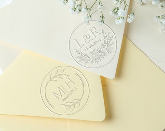 Wedding invitations Embosser Stamp, Custom Wedding Name Invitation Embosser, Wedding Monogram Stamp, Embossing Seal for Wedding Invitations