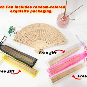 Personalized Hand Fan Wedding, Custom Sandalwood Hand Fans, Rustic Fans,Hand Fan folding,Hand Fans Bulk,Favors For Guests in Bulk Fan Favors image 2