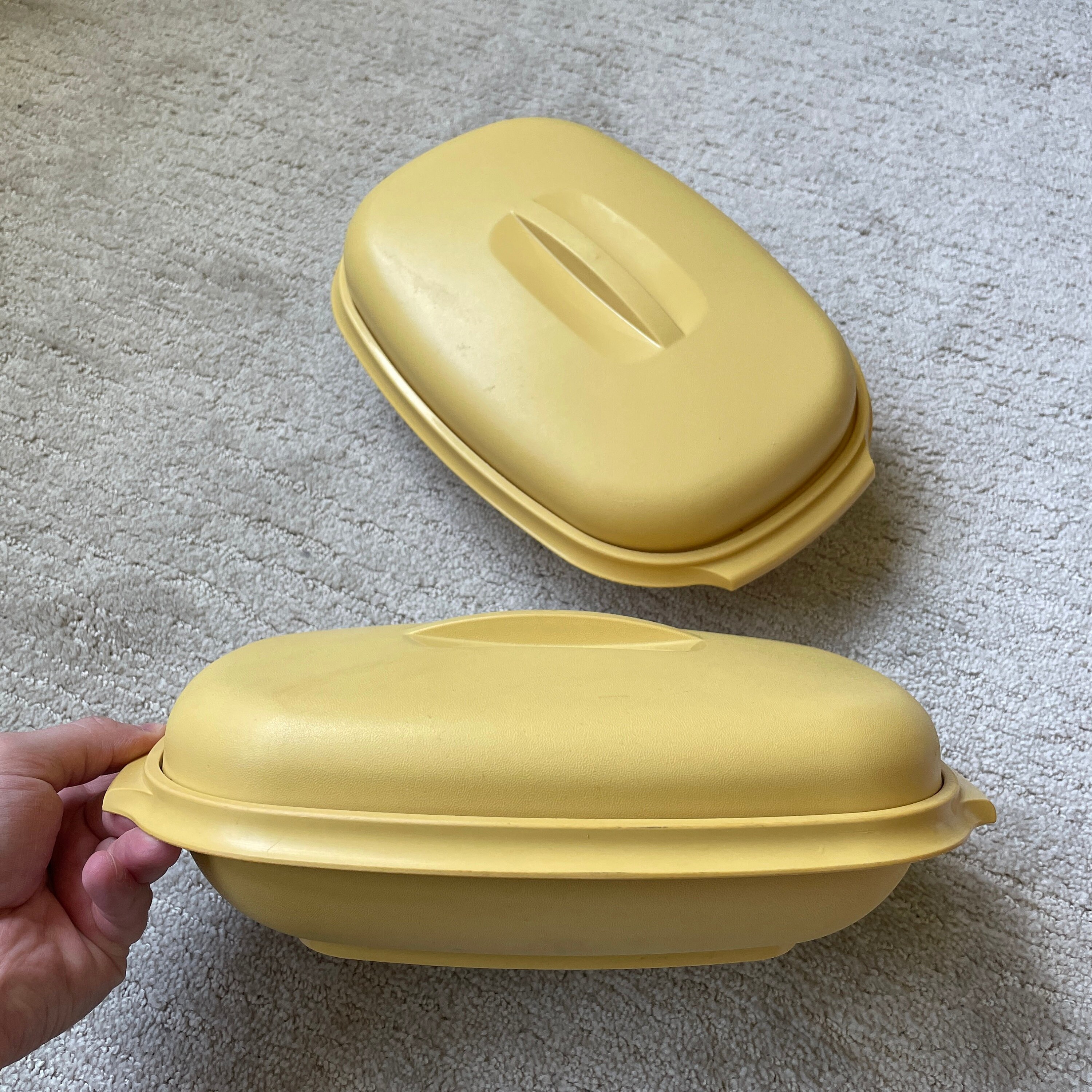 Vintage Tupperware Vegetable Steamer Harvest Gold Etsy