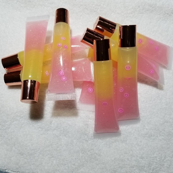Pink Lemonade or Watermelon scented lip gloss - Moisturizing and Shiny!  15ml tubes