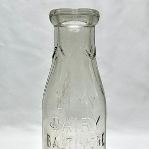Vintage City Dairy Baltimore Maryland Milk Bottle (Pint Size)