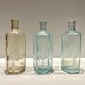 Trio di bottiglie medicinali vintage - Pepto Mangan Gude