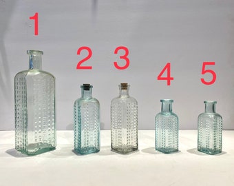 Vintage Vapo Cresoline poison bottles - 5 styles