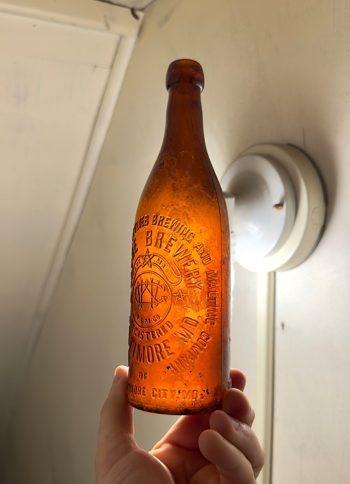 Antique Blob Top Beer Bottle Globe Brewery Baltimore MD Etsy