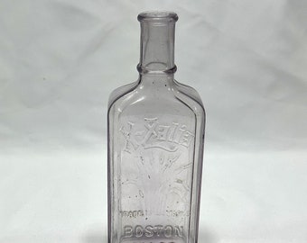 Late 1800s X-Zalia Bottle - Antique Quack Hair Growth Medicine, Boston MA Mass