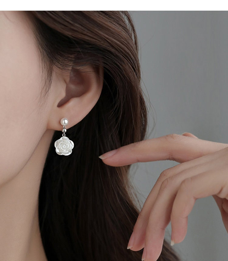Chanel Camellia Earrings - Etsy