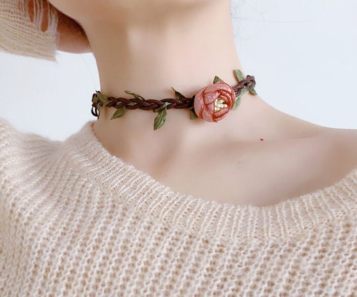 Satin Rosette Choker