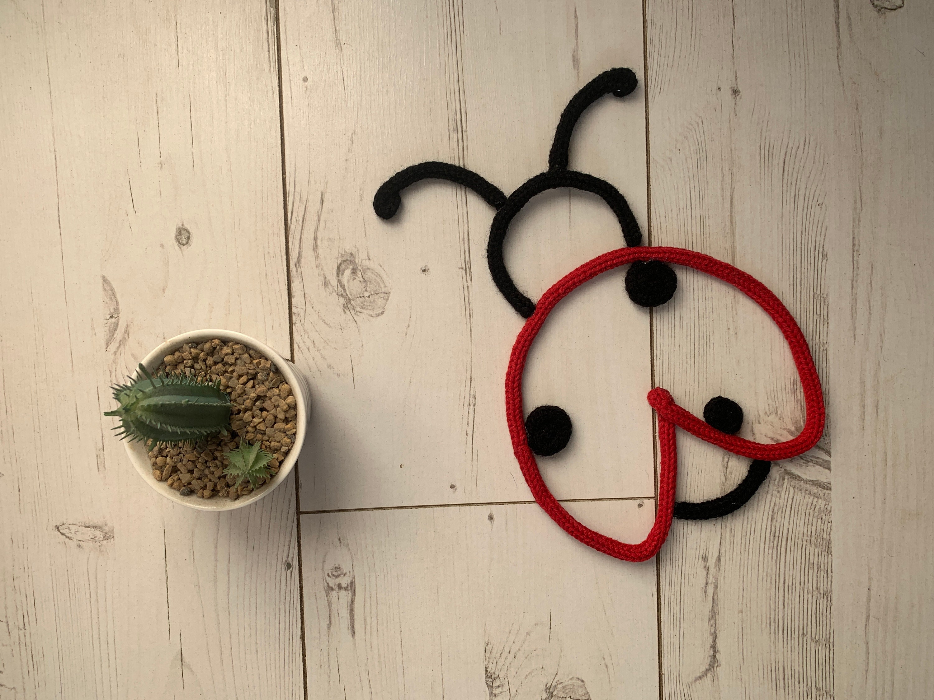 Décoration Murale/Décoration Tricotin Animal Coccinelle Tricotin