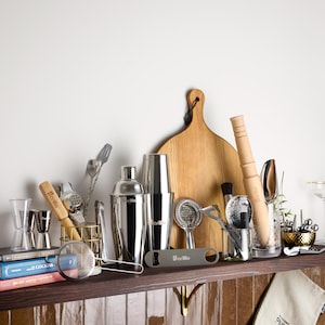 32-Piece Bartender Kit: Stainless Steel Cocktail Shaker Set