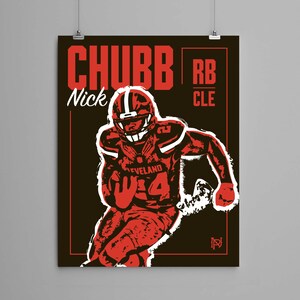 Nick Chubb Cleveland Browns 11 x 14 Art Print