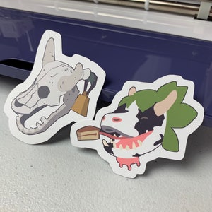 Happy & Sad Cowplant Sims 4 Inspired Stickers, Sims Stickers, Laptop Stickers, Indoor Use Only