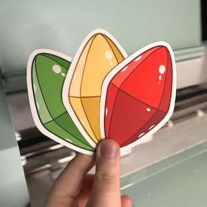 Cute Bubbly Sims 4 Plumbob Stickers, Laptop Stickers, Indoor Use Only