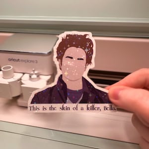 Twilight Edward Cullen Sparkly Sticker, Laptop Sticker, Indoor Use Only