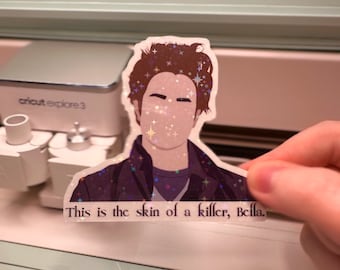 Twilight Edward Cullen Sparkly Sticker, Laptop, Notebook, Indoor Use Only