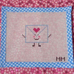 Love Letter Guy Valentine’s Day Handpainted Needlepoint Canvas