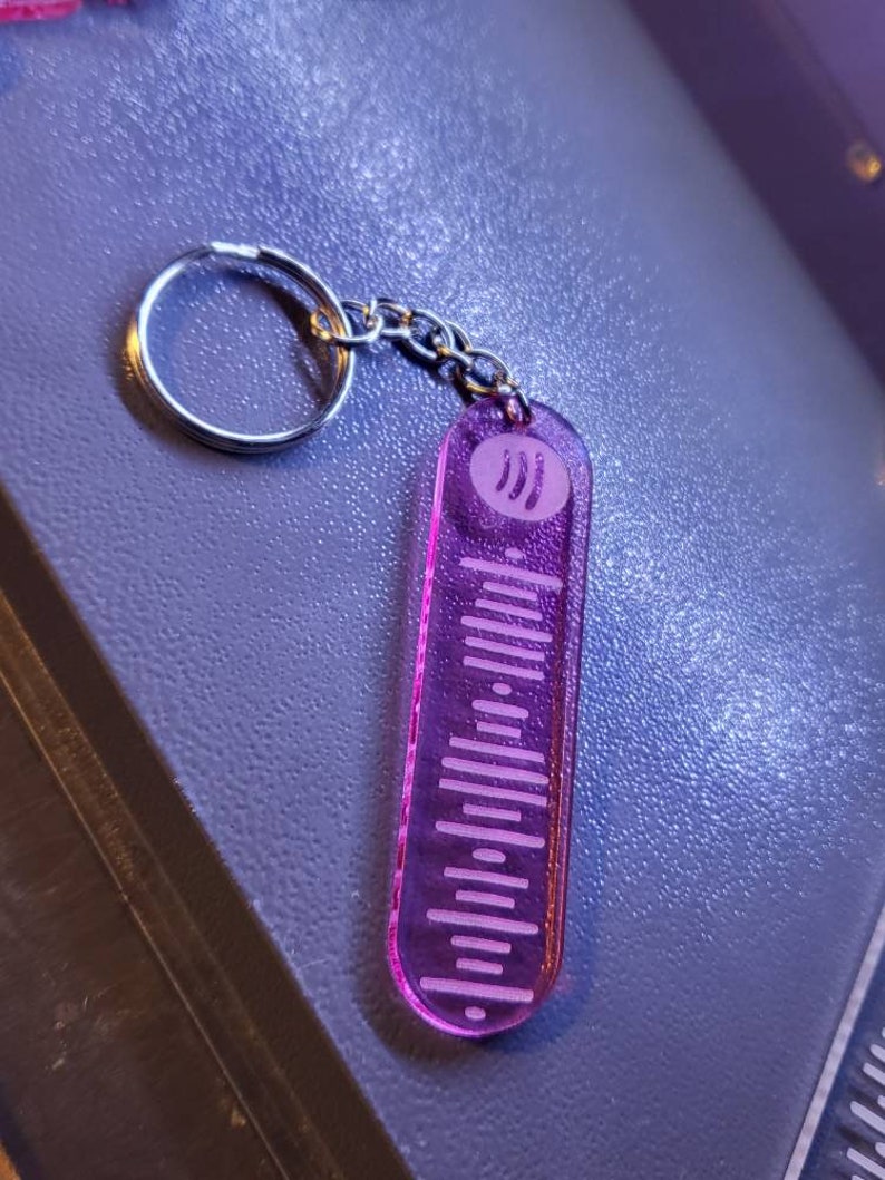 Engraved Personalized Spotify Scan Code Keychains Etsy
