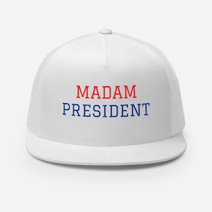 Madam President Trucker Hat | Empowering Mesh Cap | Adjustable & Stylish Snapback Cap | America Hat | 2024 Election Hat | Female President