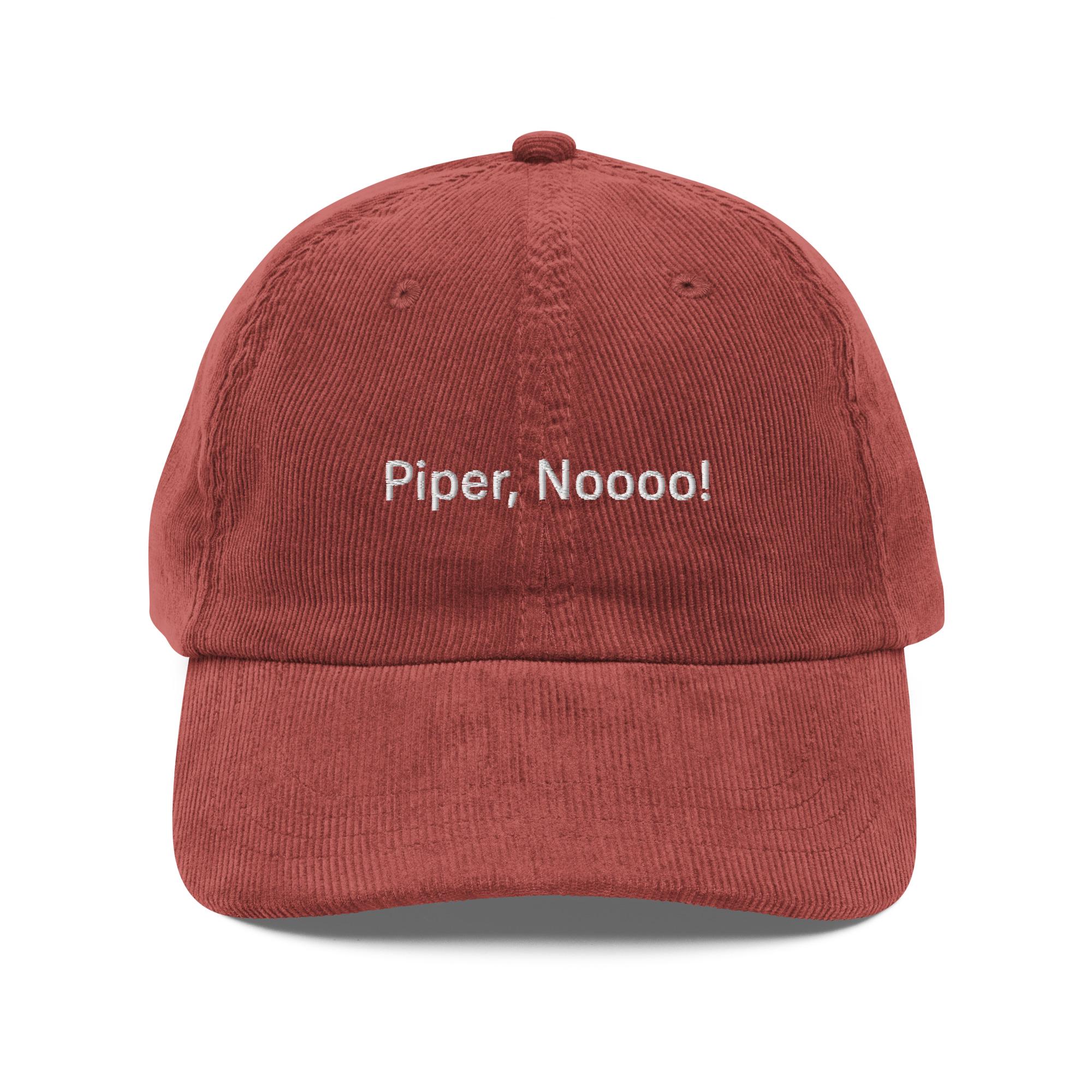 Piper, Noooo! Vintage Corduroy Hat Inspired by The White Lotus on HBO | Fun Hat for Fans, Perfect Gift for TV Show Lovers
