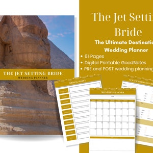 Egypt Cairo The Nile Pyramids 61 Page Ultimate Destination Wedding Planner Printable Digital Download File GoodNotes IPAD Ancient