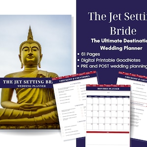 Thailand 61 Page Ultimate Destination Wedding Planner Printable Digital Download File GoodNotes IPAD Buddha Bangkok Thai Asia