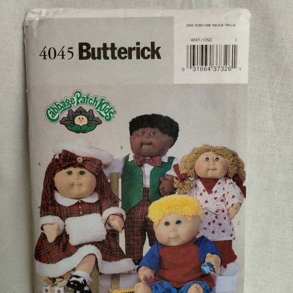 Butterick Pattern - 4045 - Cabbage Patch Kids Clothes - Winter Outfits - UNCUT