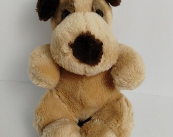 Vintage Animal Playthings - 10 Puppy Plush - Brown Dog Stuffed Animal