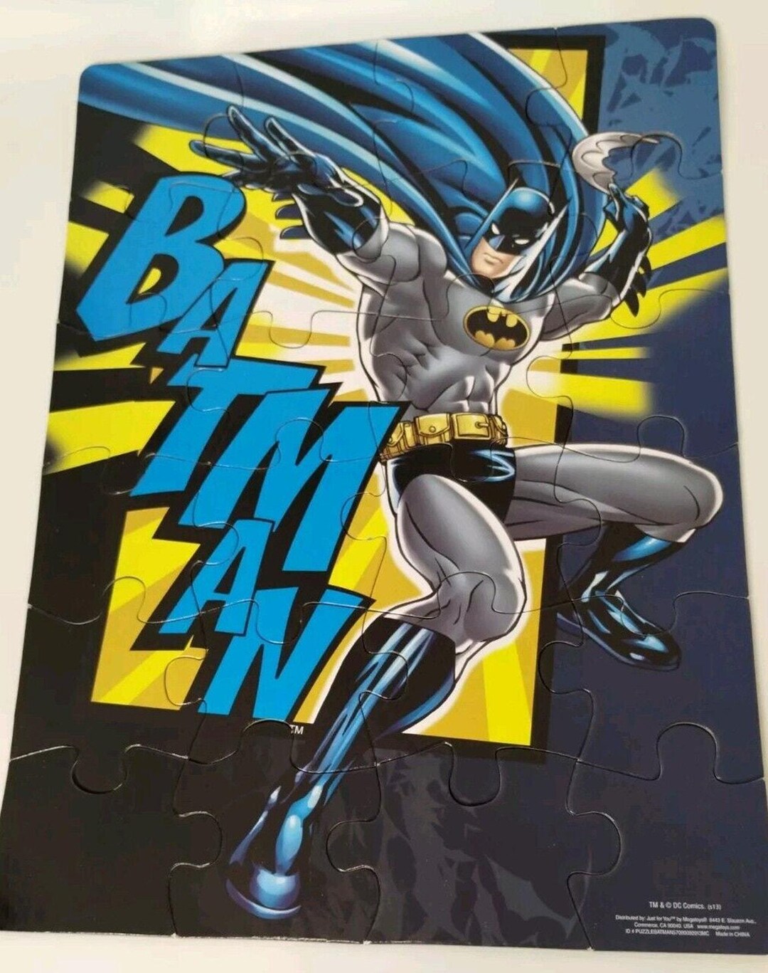 Batman With Batarang Animated 24 Pc Puzzle DC Comics Complete Easy No ...