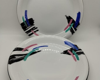 Newcor Design Concepts Teller Liza 7 3/4" Steingut 3er-Set - 1990er Jahre Retro -6157