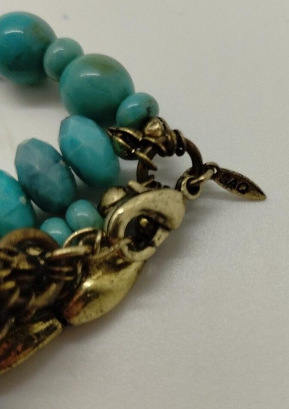 SAQ Multi-Layered Stone Beads Statement Necklace … - image 4