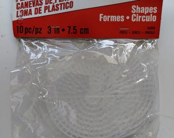 Darice Plastic Canvas Circle 3 Inches Clear 10 Pc. Crafts Arts Needlepoint