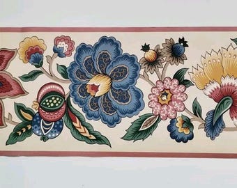 Williston Gardens Pre-pasted Decorative Wall Border - Floral Rose Color - 5 yds