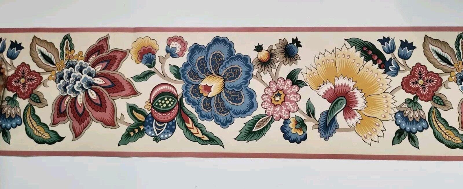 Williston Gardens Pre-pasted Decorative Wall Border - Floral Rose Color - 5 yds