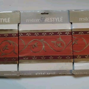 Lot of 3 Restore and Restyle Decorative Wall Border - Pre-pastels - 5 yds Ea