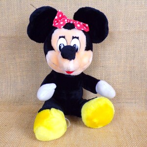 Vintage Disneyland Disney World Plush Minnie Mouse with Polka Dot Bow image 2