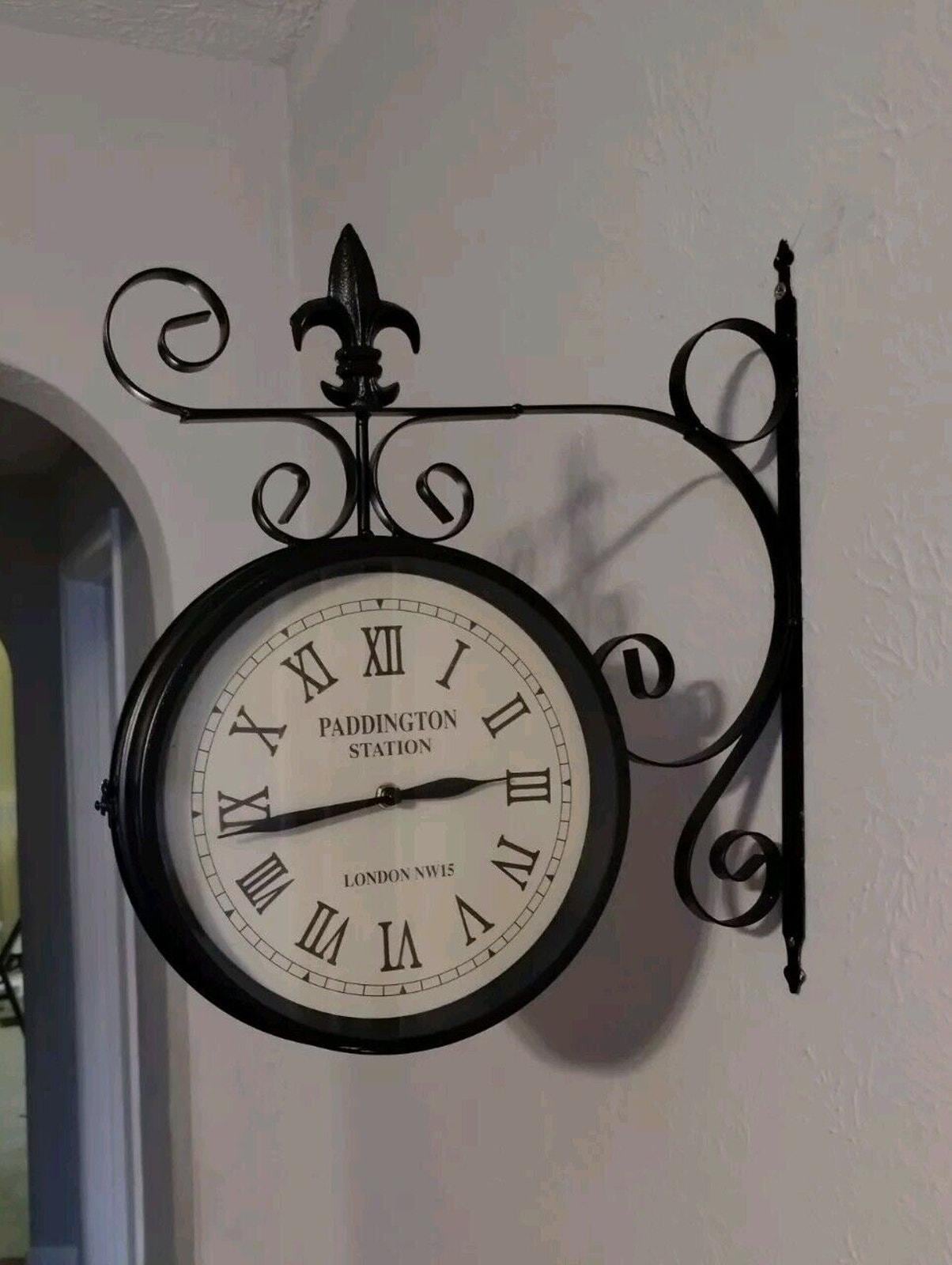 【Paddington Station】インテリア時計　アンティーク時計 Paddington Station London NW15 Wall Clock - Protruding Metal - Etsy