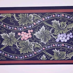York Decorative Wall Border - Grape Leaves - Grapes 5 yds - Pre-pasted
