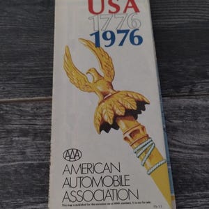 Vintage Bicentennial 1976 AAA Straßenkarte der Vereinigten Staaten