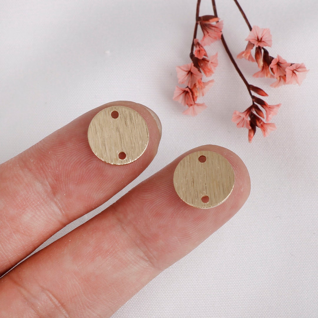 Raw Brass Round Shape Charm, Brass Earring Pendants, Brass Accessories