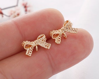 Real Gold Plated Knot Earrings: Brass Ear Wire (2pcs)