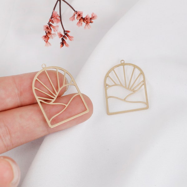 Raw Brass Birdcage Charm, Brass Earring Charm, Laser Cut Charm, Brass Accessories, Earring Connectors, Jewelry Making