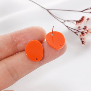 10pcs Acrylic Stud Earrings/Stud Earrings-Round Earrings-Earring Connectors-Earring Accessories-Jewelry Supplies Making