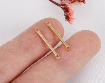 10pcs Charms Raw Brass Long Bar, Pendentifs de boucles d’oreilles en laiton, Accessoires en laiton, Connecteurs de boucles d’oreilles, Fournitures de fabrication de bijoux