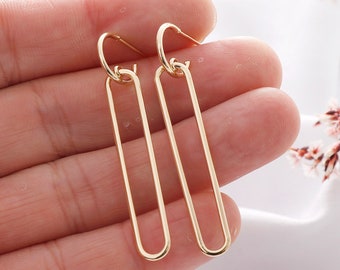 6pcs Real Gold Plated Chain Earring, Chain Post, Ear Stud, Earring Making, Jewelry Material