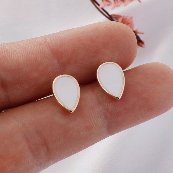 2/10 Pieces High Quality Real Gold Plated Teardrop Earrings, Teardrop Studs, Jewelry Making Materials, Earring Attachments, Nickel Free