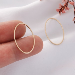 Raw Brass Drop Charms: Earring Pendants, Jewelry Making (1.02x0.63 in)